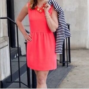 J Crew Women’s Coral Sleeveless Sheath Mini Party Dress Size 4